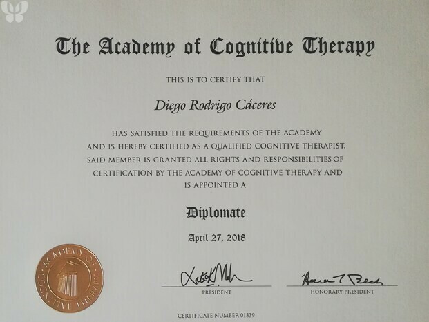 Terapeuta Cognitivo Conductual Certificado